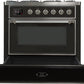 ILVE Majestic II 36" Dual Fuel Propane Gas Range in Matte Graphite with Chrome Trim, UM09FDNS3MGCLP