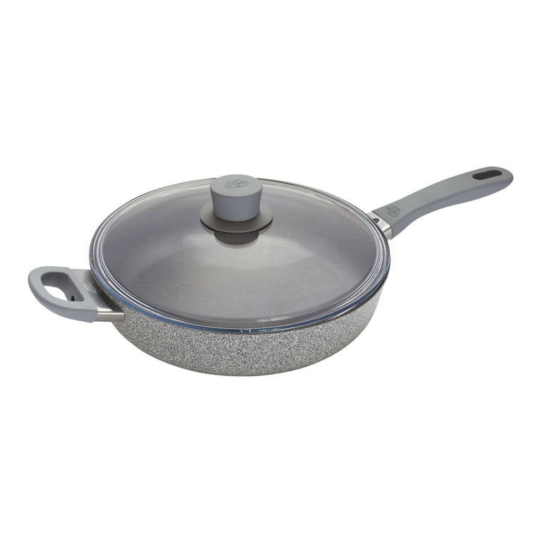 Ballarini 3.9 Qt. Aluminum Nonstick Sauté Pan and Lid with Helper Handle, Parma Plus Series