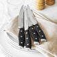 Henckels 4pc Steak Knife Set with Black Handle, Forged Accent Series