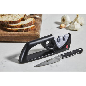 ZWILLING 2-Stage Pull-Through Sharpener in Gray, Edge Maintenance Series