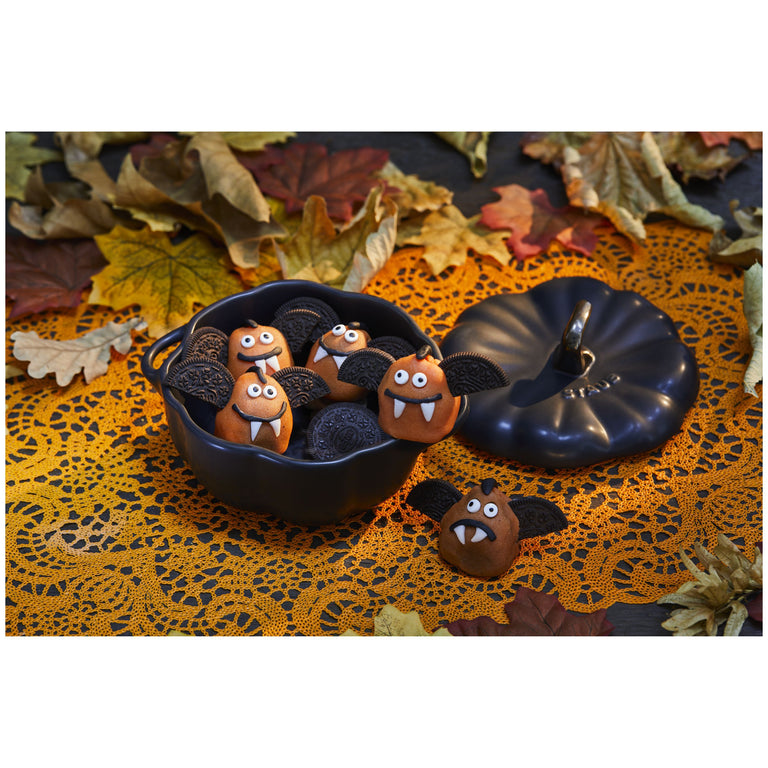 Staub 24oz Pumpkin Dish in Matte Black, Cocotte Ceramic Series