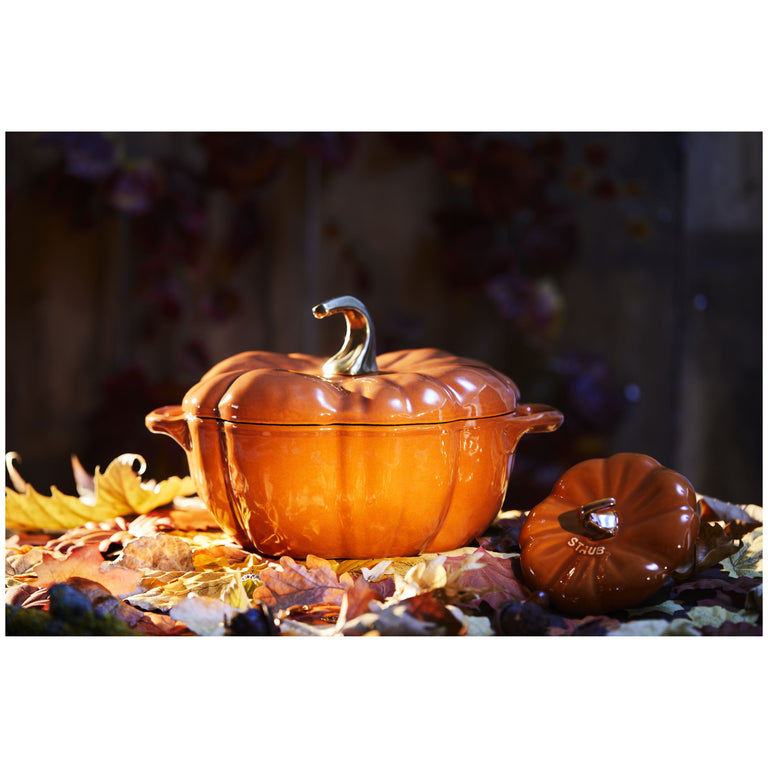 Staub 24oz Pumpkin Dish in Burnt Orange, Cocotte Ceramic Series