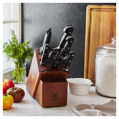 ZWILLING 7pc Knife Set in Acacia Block, Pro Series