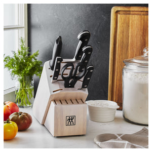ZWILLING 7pc Knife Set in Solid White Rubberwood Block, Pro Series