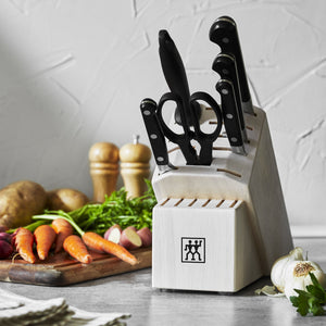 ZWILLING 7pc Knife Set in Solid White Rubberwood Block, Professional "S" Series