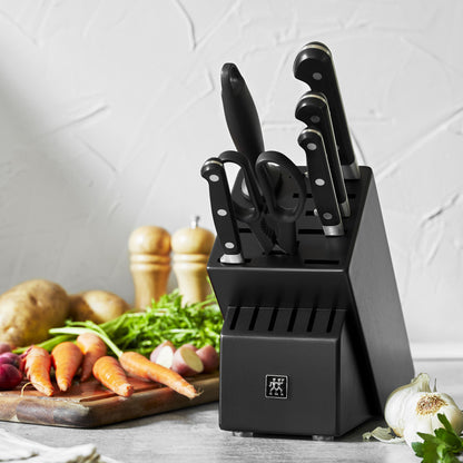 ZWILLING 7pc Knife Set in Black Rubberwood Block, Professional "S" Series