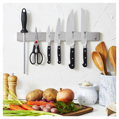 ZWILLING 7pc Knife Set with 17.5" Stainless Magnetic Bar, Pro Series