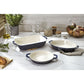 Staub Ceramic 3 Piece Mixed Baking Dish Set in Dark Blue