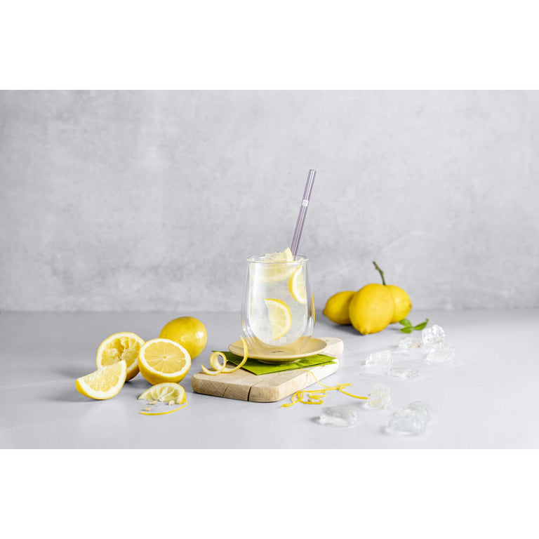 ZWILLING 4pc Colored Glass Straw Set, Sorrento Glassware Series