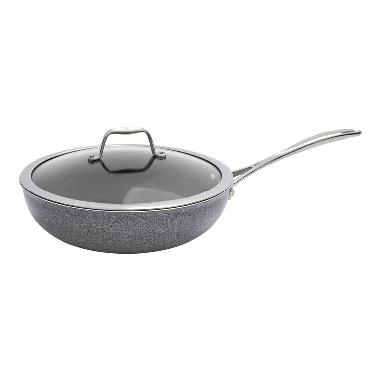 Henckels 11" Aluminum Non-Stick Perfect Pan with Lid, Capri Granitium Series