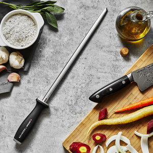 ZWILLING 12" Double Cut Honing Steel with Plastic Handle, Kramer Series