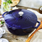 Staub Cast Iron 3.75-qt Essential French Oven Rooster Lid - Dark Blue