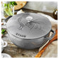 Staub Cast Iron 3.75-qt Essential French Oven Rooster Lid - Graphite Grey