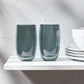 ZWILLING 2pc Latte Glass Set in Gray, Sorrento Double Wall Glassware Series