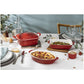 Staub Ceramic 3 Piece Baking Dish Set in Cherry Red