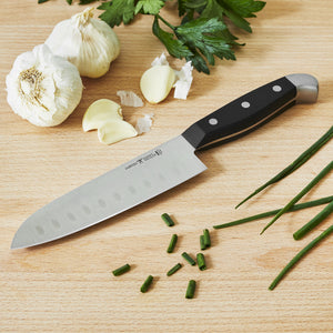 Henckels 7" Hollow Edge Santoku Knife, Statement Series