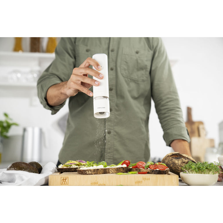 ZWILLING Electric Salt/Pepper Mill in White, Enfinigy Series