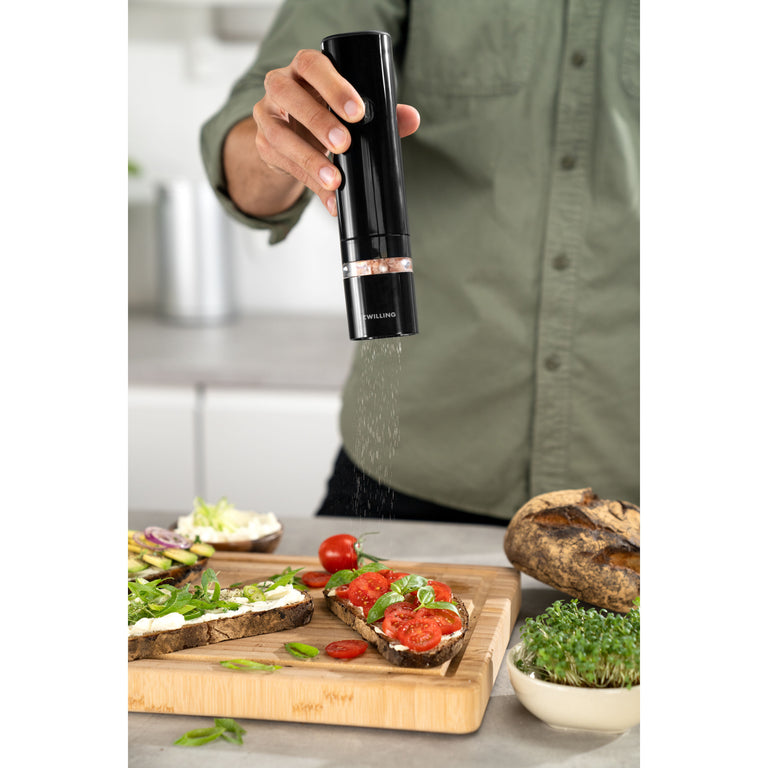 ZWILLING Electric Salt/Pepper Mill in Black, Enfinigy Series