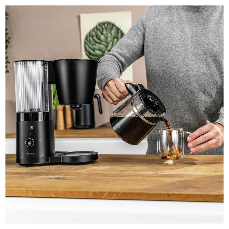 ZWILLING Glass Drip Coffee Maker in Black, Enfinigy Series