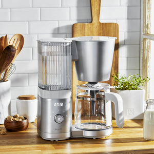 ZWILLING Glass Drip Coffee Maker in Silver, Enfinigy Series