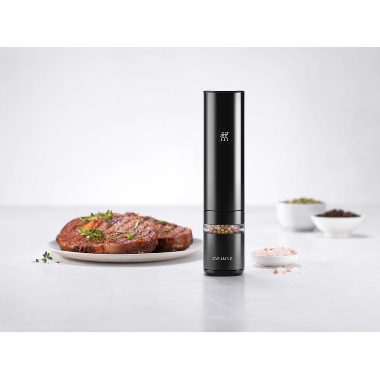 ZWILLING Electric Salt/Pepper Mill in Black, Enfinigy Series