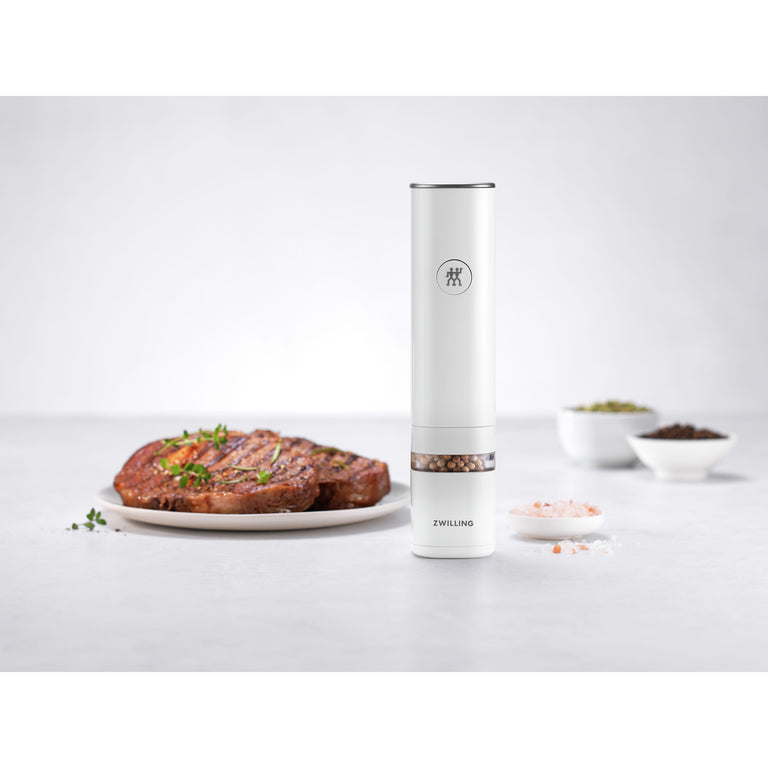 ZWILLING Electric Salt/Pepper Mill in White, Enfinigy Series