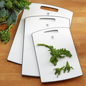 Henckels 3pc Plastic Cutting Board Set in Gray