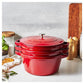 Staub Cast Iron Stackable 4-pc Set - Cherry