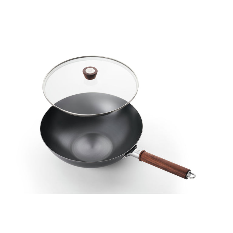 ZWILLING 12" Carbon Steel Wok and Lid, Dragon Series