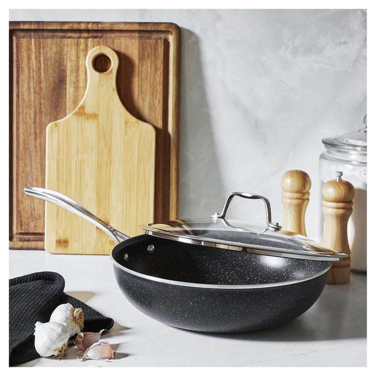 Henckels 11" Aluminum Non-Stick Perfect Pan with Lid, Capri Notte Series