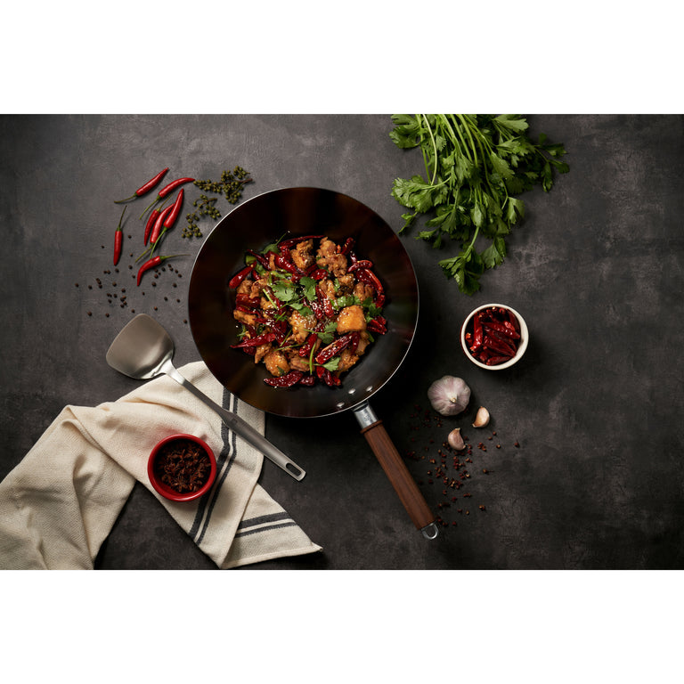 ZWILLING 12" Carbon Steel Wok and Lid, Dragon Series