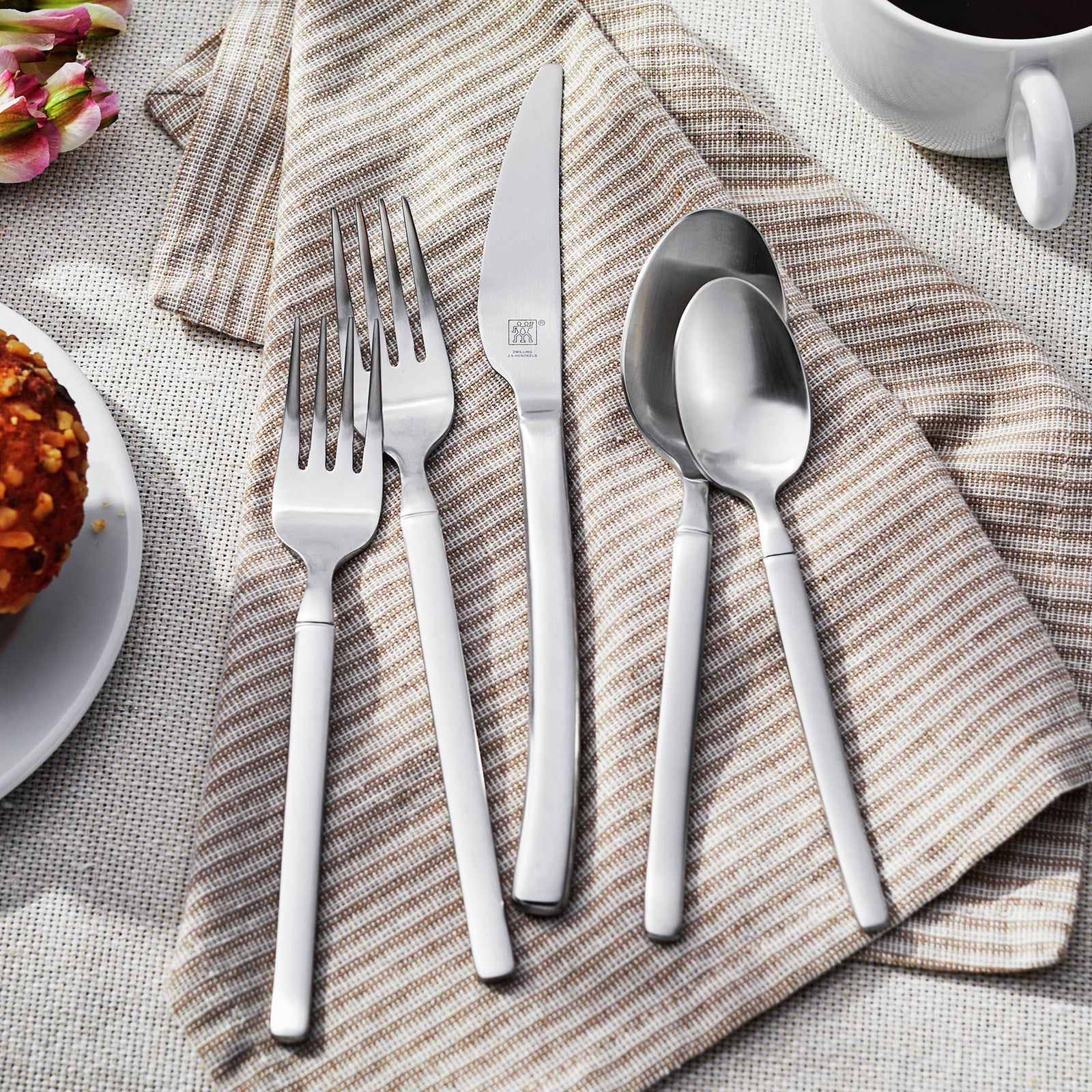 ZWILLING 45pc Opus Satin Stainless Steel Flatware Set – Premium Home Source