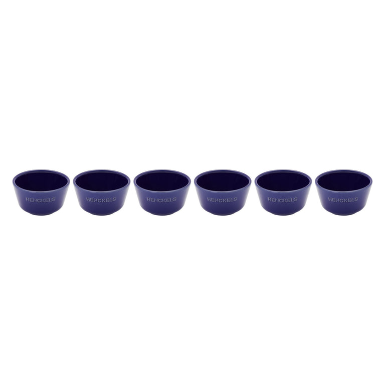 Henckels 6pc Ceramic Ramekin Set in Dark Blue, Ceramics Series