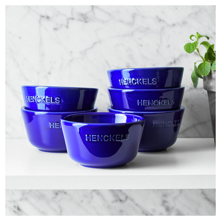 Henckels 6pc Ceramic Ramekin Set in Dark Blue, Ceramics Series