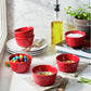 Henckels 6pc Ceramic Ramekin Set in Cherry Red, Ceramics Series