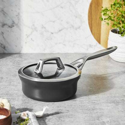 ZWILLING 1.5 Qt. Aluminum Hard Anodized Non-Stick Sauce Pan, Motion Series