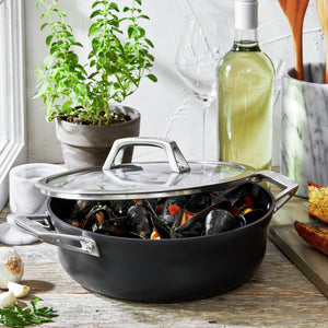 ZWILLING 4 Qt. Aluminum Hard Anodized Non-Stick Chef's Pan, Motion Series