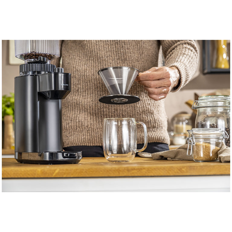 ZWILLING 2pc Pour Over Coffee Dripper Set, Sorrento Double Wall Glassware Series