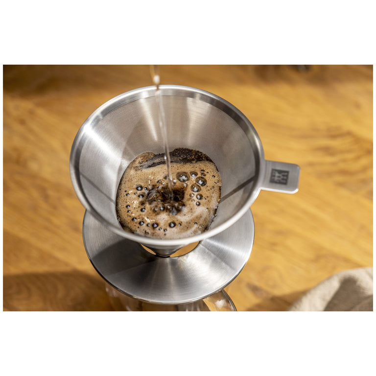 ZWILLING Stainless Steel Pour Over Coffee Dripper, Sorrento Double Wall Glassware Series