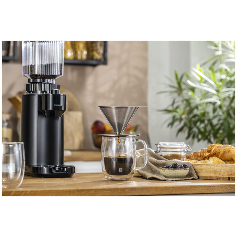 ZWILLING Stainless Steel Pour Over Coffee Dripper, Sorrento Double Wall Glassware Series