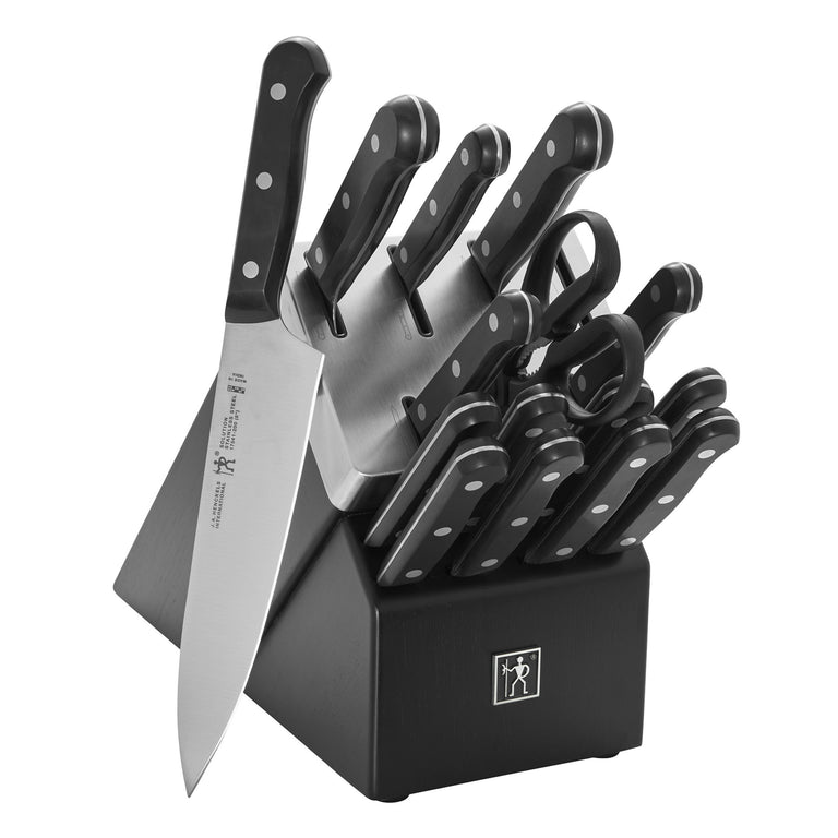 Henckels 16pc Knife Set in Self-Sharpening Block, Solution Series