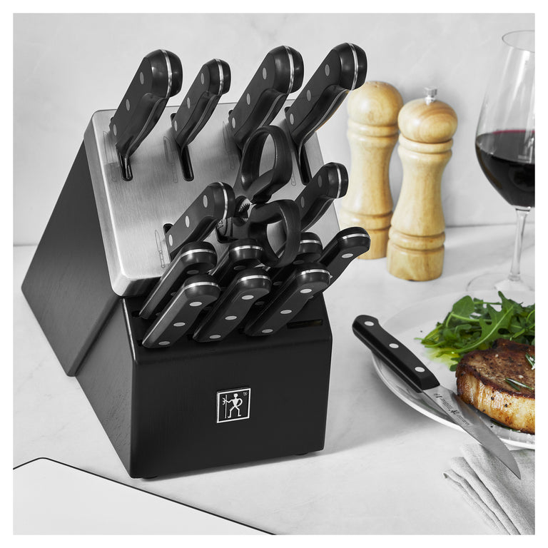 Henckels 16pc Knife Set in Self-Sharpening Block, Solution Series