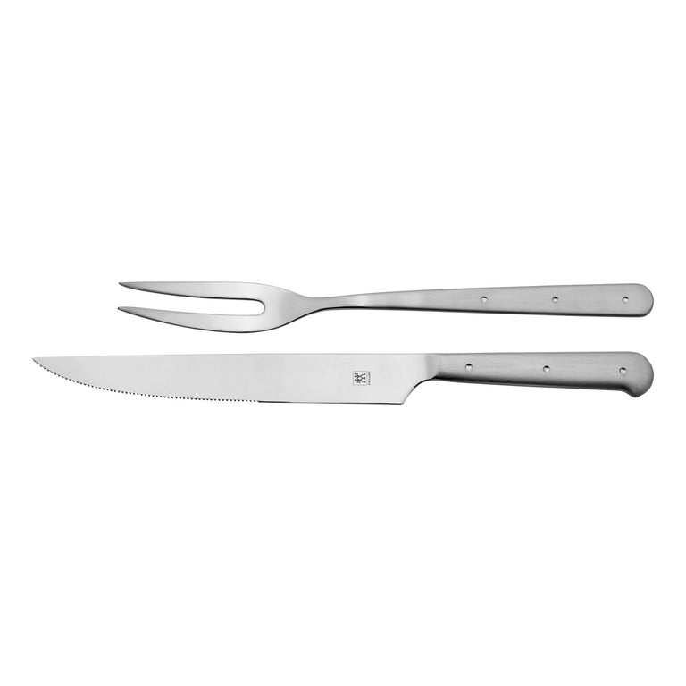 ZWILLING Porterhouse 2pc Stainless Steel Carving Knife and Fork Set in Red Box
