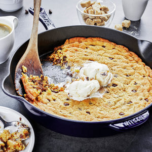Staub 11'' Cast Iron Traditional Deep Skillet in Dark Blue,  Fry Pans/Skillets Series
