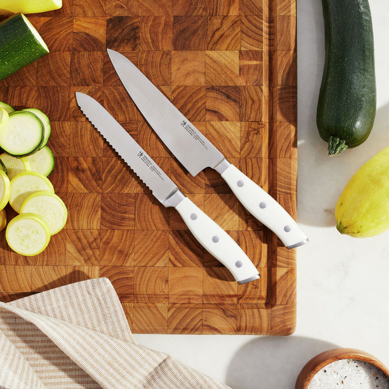 Henckels 2pc Prep Knife Set with White Handle, Forged Accent Series