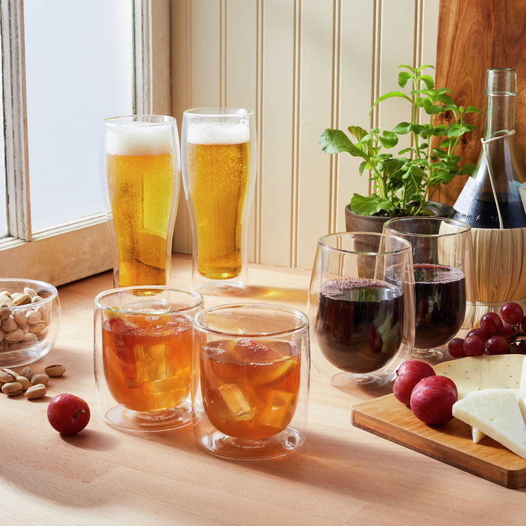 ZWILLING 6pc Entertaining Glass Set, Sorrento Double Wall Glassware Series