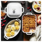 Staub Ceramic 3 Piece Baking Dish Set in White
