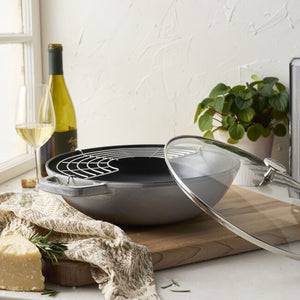 Staub Cast Iron 4.5-qt Perfect Pan/Wok - Graphite Grey