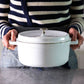 Staub Cast Iron 4-qt Round Dutch Oven - White