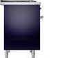 ILVE Nostalgie II 40" Dual Fuel Propane Gas Range in Blue with Copper Trim, UPD40FNMPMBPLP